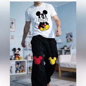 ✨ Disney-Inspired Matching Set – Mickey Mouse Tee & Pants ✨